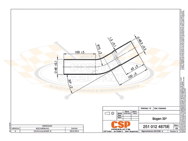 Bild 3 - 30�-Rohrbogen