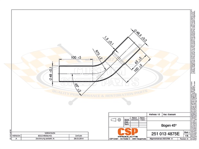 Bild 3 - 45�-Rohrbogen