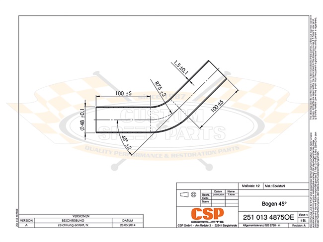 Bild 4 - 45�-Rohrbogen