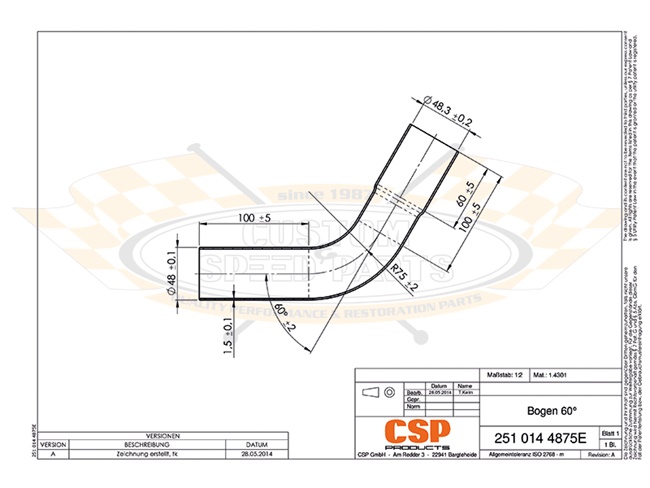 Bild 3 - 60�-Rohrbogen