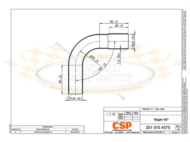 Bild 2 - 90�-Rohrbogen