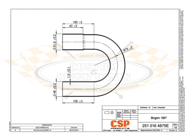 Bild 3 - 180�-Rohrbogen