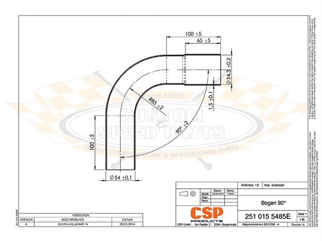 Bild 2 - 90�-Rohrbogen