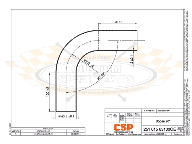 Bild 2 - 90�-Rohrbogen