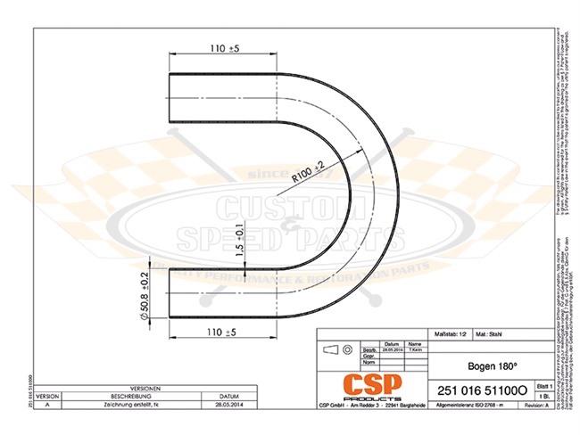 Bild 2 - 180�-Rohrbogen