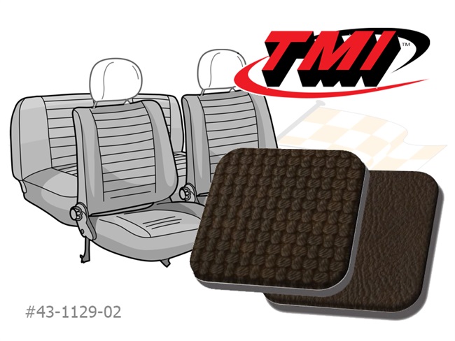 Bild 1 - Komplettsatz Sitzbez�ge Korbmuster braun