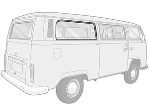 Scheibendichtung hinten ohne Nut f�r Zierleiste