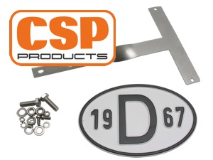 D-Schilder mit Halter