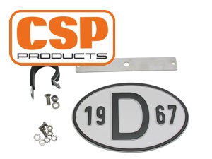 D-Schilder mit Halter